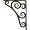 Ekena Millwork Tristan Wrought Iron Bracket, (Single center brace), Antiqued Warm Silver 1 1/2"W x 7 1/2"D x 10"H BKTM01X07X10STNAWS - alternate 2
